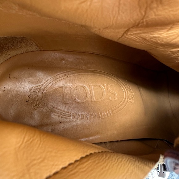 Tods Brown Suede Ankle Heeled Booties Women’s Size 8.5 - Picture 7 of 12